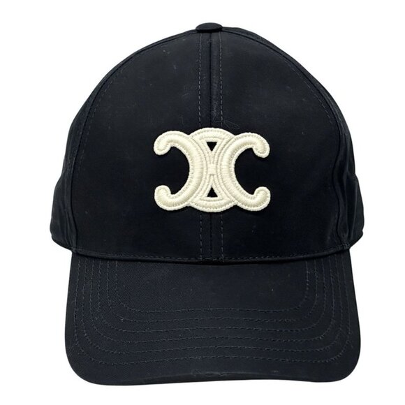 Celine Cap Women Men Brand Triomphe Canvas Black Simple Casual - Picture 4 of 13